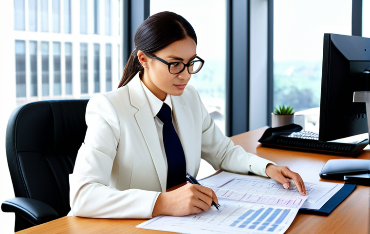 **

"A confident auditor in a professional business suit, reviewing financial documents in a bright, modern office, fully clothed, appropriate attire, safe for work, perfect anatomy, natural proportions, professional portrait, high quality, modest. Background: A well-organized desk with financial reports and a computer screen displaying data charts. The scene should convey competence and integrity."

**