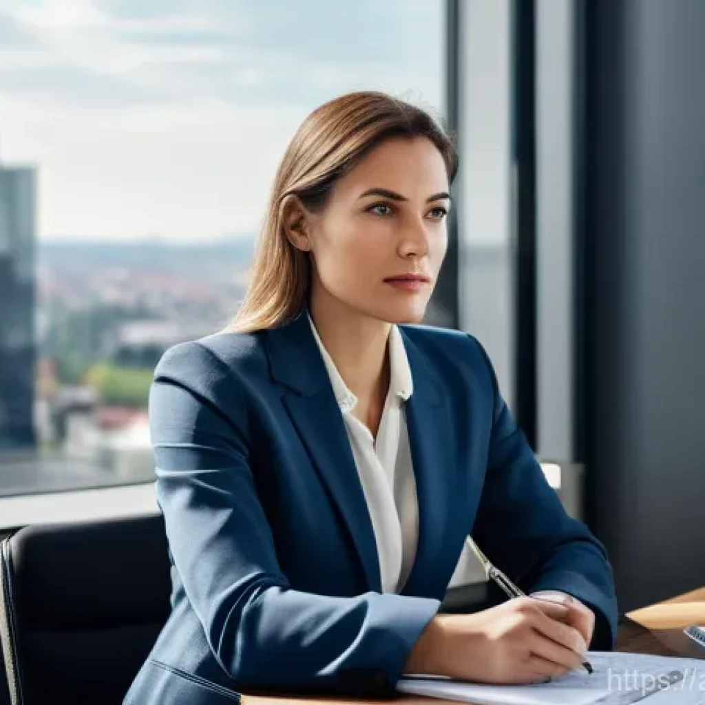 노무사로서의 커리어 빌딩 - **Prompt:** A compassionate and professional female labor law consultant, dressed in a stylish busin...